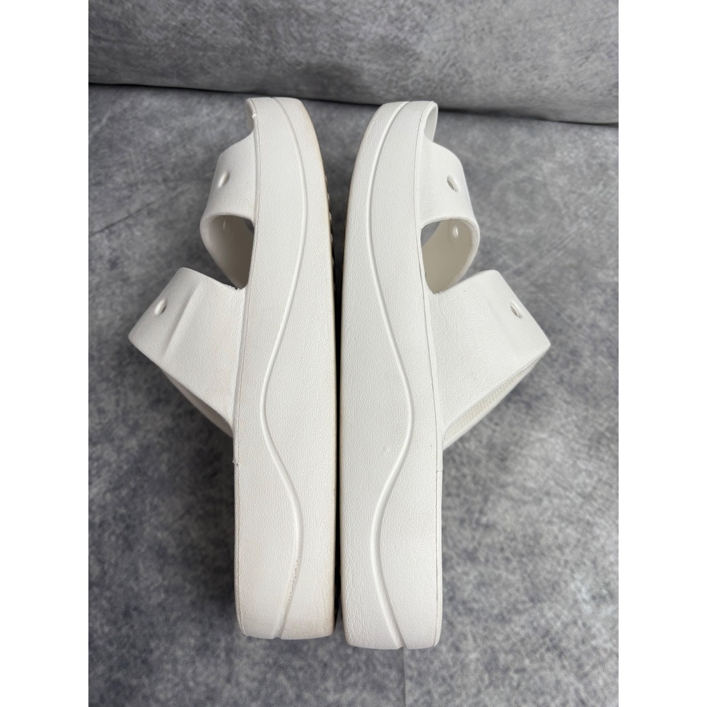 CROCS Women's Baya Platform Sandals Shoes in White Size 8 - Picture 8 of 10
